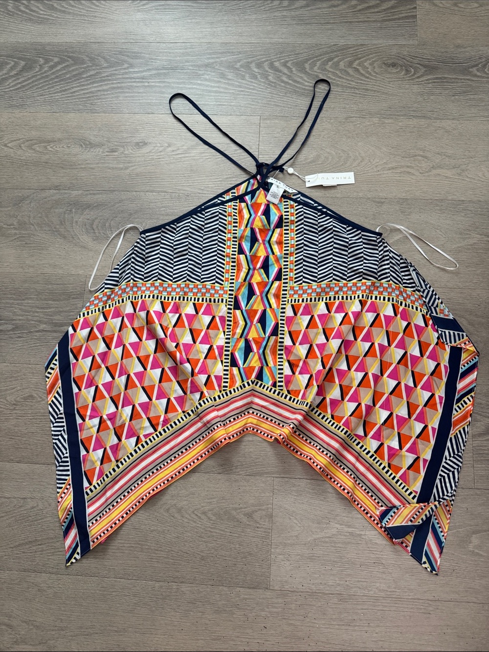 Trina Turk Multicolor Geometric Halter Camisole